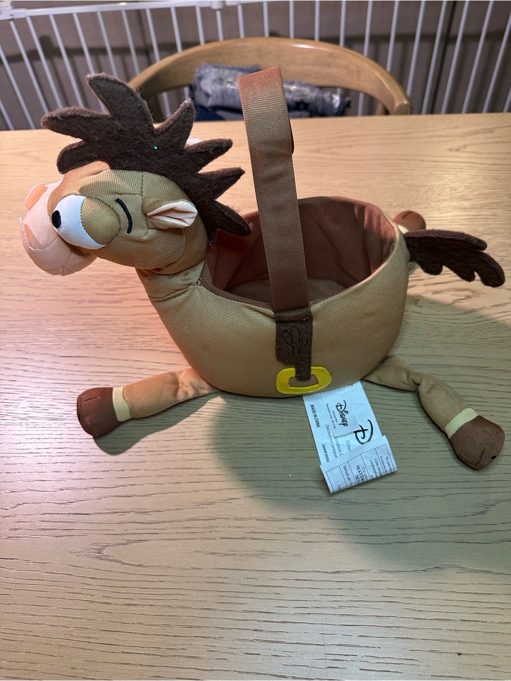 Disney Pixar Toy Story Bullseye Jumbo Plush Easter Basket Candy Bucket Rare